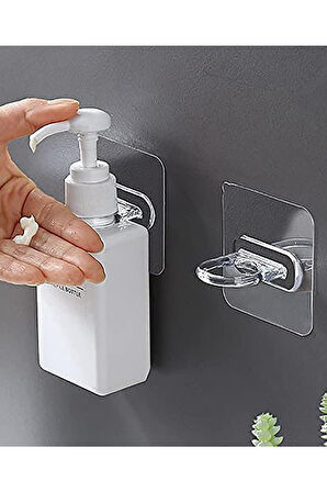 2 Adet Kendinden Yapışkanlı Desenli Sıvı Sabunluk Askısı Pratik ve Şık Duvar Tipi Sabunluk Tutucu