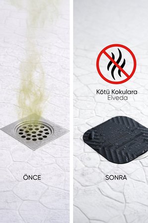 2'li Siyah Silikon Gider Kapağı ve İstiridye Sabunluk Seti Su Giderli Banyo Mutfak Organizer