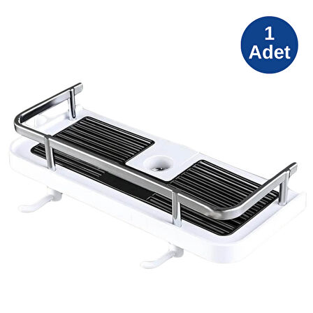 Banyo Rafı Tek Katlı Yapışkanlı Pratik Kurulumsuz Duvar Tipi Şampuan Sabun Organizeri