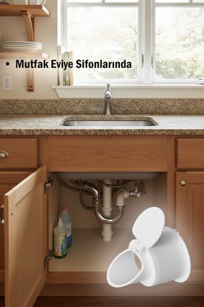 Muffmatik Silikon Çekvalf Gider Tıkacı Koku Böcek Önleyici Evye Makine Kapak 8 cm