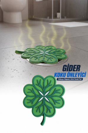 Yaprak Model Gider Koku Önleyici Silikon Mat – Banyo Mutfak Balkon Lavabo Gider Kapağı 16x16cm
