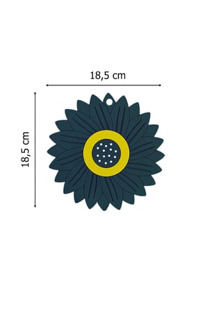 Ayçiçeği Model Kaymaz Silikon Nihale – Tencere, Tava, Çaydanlık ve Servis Altlığı 18,5 x 18,5 cm