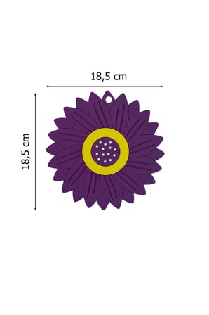 Ayçiçeği Model Kaymaz Silikon Nihale – Tencere, Tava, Çaydanlık ve Servis Altlığı 18,5 x 18,5 cm