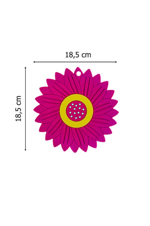 Ayçiçeği Model Kaymaz Silikon Nihale – Tencere, Tava, Çaydanlık ve Servis Altlığı 18,5 x 18,5 cm
