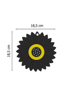 Ayçiçeği Model Kaymaz Silikon Nihale – Tencere, Tava, Çaydanlık ve Servis Altlığı 18,5 x 18,5 cm