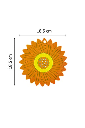 Ayçiçeği Model Kaymaz Silikon Nihale – Tencere, Tava, Çaydanlık ve Servis Altlığı 18,5 x 18,5 cm