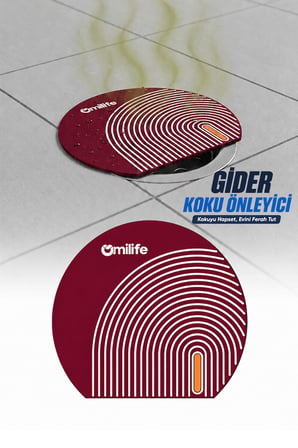 Oval Çizgili Silikon Kötü Koku Önleyici Gider Kapağı Banyo Mutfak Lavabo Tıpası 14x15 cm