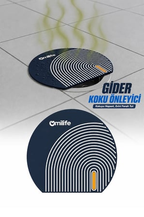 Oval Çizgili Silikon Kötü Koku Önleyici Gider Kapağı Banyo Mutfak Lavabo Tıpası 14x15 cm