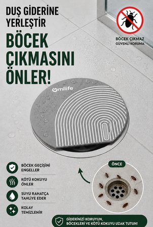Oval Çizgili Silikon Kötü Koku Önleyici Gider Kapağı Banyo Mutfak Lavabo Tıpası 14x15 cm