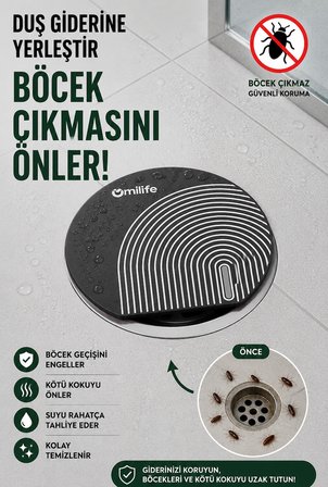 Oval Çizgili Silikon Kötü Koku Önleyici Gider Kapağı Banyo Mutfak Lavabo Tıpası 14x15 cm