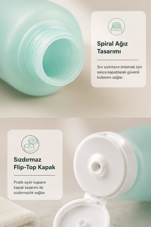 Taşınabilir Seyahat Şişe Seti 3lü Sızdırmaz Mini Kozmetik Şişeleri Valiz Organizer Seti