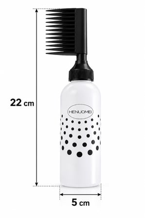 Karışık Renk Hazneli Taraklı Saç Boyama Şişesi Ergonomik Saç Dip Boyama Tarağı Boya Uygulama Aparat
