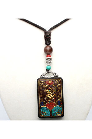 Hindu Ahşap Kolye