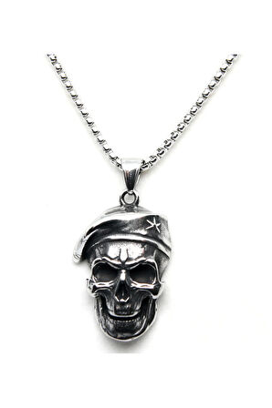 Çelik Kurukafa Kolye