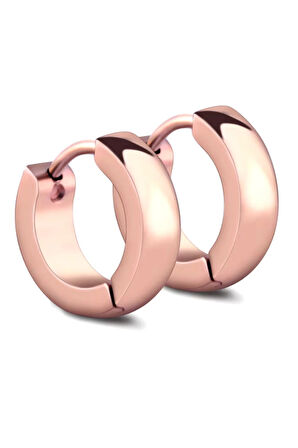 Erkek Tekli Halka Rosegold Küpe