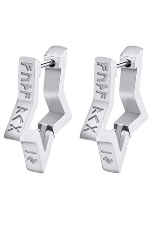 Viking Yıldız Gümüşrenk Küpe