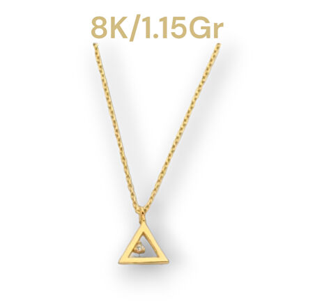 8AYAR 1,15GRAM ALTIN ÜÇGEN KOLYE