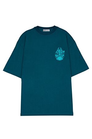 Unisex Oversize T-shirt Blue Millennium Falcon