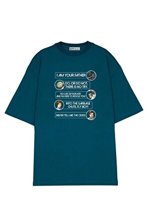 Unisex Oversize T-shirt Character Quotes