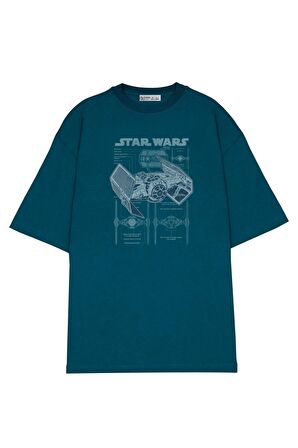 Unisex Oversize T-shirt Darth Vaders Tie Fighter