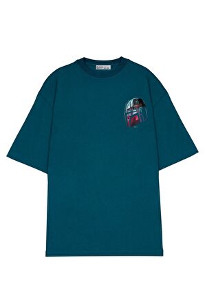 Unisex Oversize T-shirt Helmet Reflection