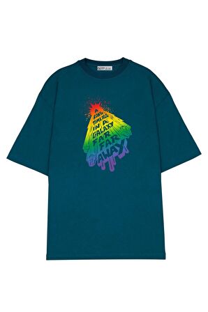 Unisex Oversize T-shirt In A Rainbow Galaxy Far Away