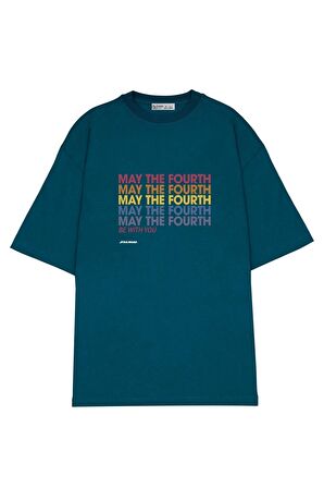 Unisex Oversize T-shirt May The Fourth Rainbow Stack