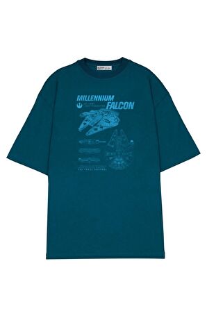 Unisex Oversize T-shirt Millennium Falcon Schematics