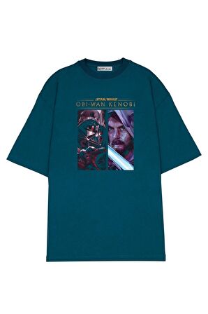 Unisex Oversize T-shirt Ob-wan Character Panels