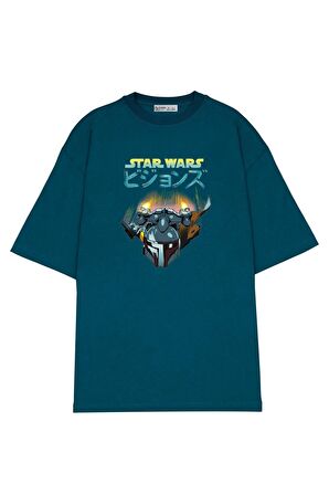 Unisex Oversize T-shirt Star Wars Visions Boba Fett Jet Pack