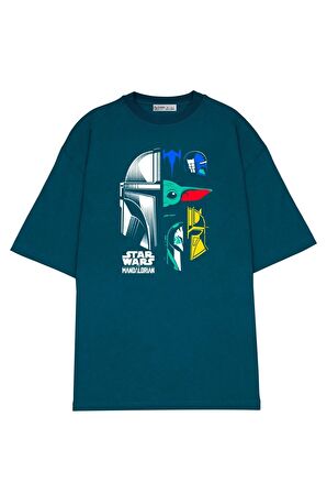 Unisex Oversize T-shirt The Mandalorian Character Blocks