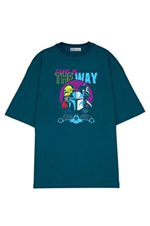Unisex Oversize T-shirt The Mandalorian Neon This Is The Way