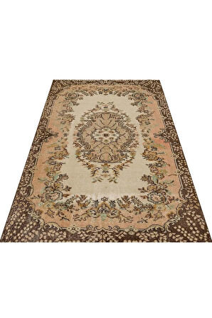 Eşsiz 100% Yün El Dokuma Vintage Halı 122 X 219 Cm 9197