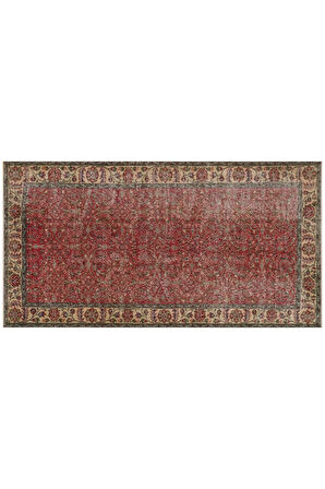 Özel Vıntage El Dokuma Eskıtme Halı 114 X 212 Cm 9581