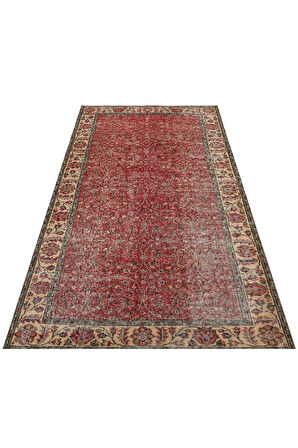 Özel Vıntage El Dokuma Eskıtme Halı 114 X 212 Cm 9581