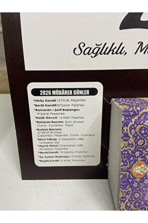 Takvim Atatürk Görselli 2026 Kartonlu Yapraklı Duvar Takvimi