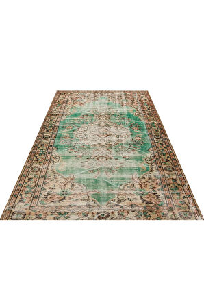 Klasik Modern Vintage Eskitme El Dokuma Halı 156 X 251 Cm 8903