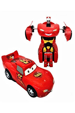 Eğitici Oyuncaklar Şimşek Mcqueen Cars Robota Dönüşen Transformers Oyuncak Araba Kız Erkek Çocuk Oyu