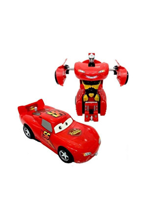 Eğitici Oyuncaklar Şimşek Mcqueen Cars Robota Dönüşen Transformers Oyuncak Araba Kız Erkek Çocuk Oyu
