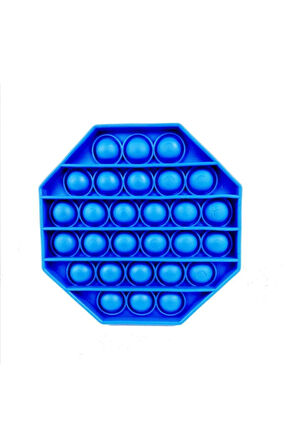 Eğitici Oyuncaklar Pop It Push Bubble Duyusal Zihinsel Stres Oyuncağı Sekizgen- Mavi Kız Erkek Çocuk