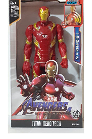 Eğitici Oyuncaklar Demir Adam Ironman Sesli Işıklı Figür 29Cm Kız Erkek Çocuk Oyuncak