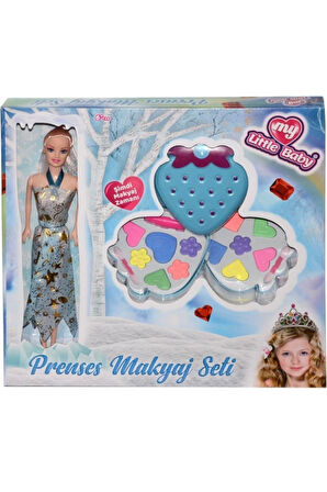 Eğitici Oyuncaklar Karlar Prensesi Bebek Ve 2 Katlı Makyaj Seti Kız Erkek Çocuk Oyuncak