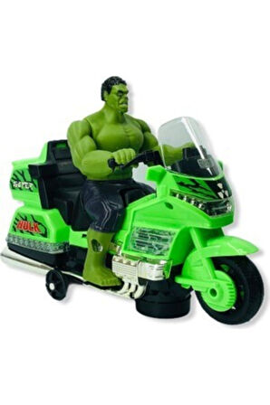 Eğitici Oyuncaklar Pilli Sesli Işıklı Yeşil Dev Hulk Motor Kız Erkek Çocuk Oyuncak