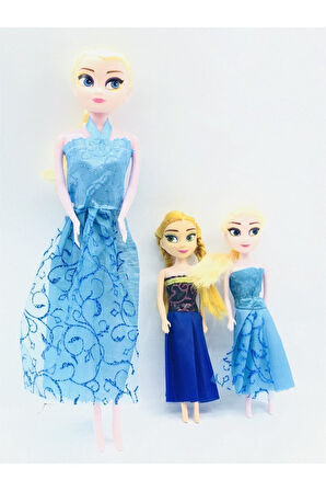 Eğitici Oyuncaklar Frozen Elsa Anna Bebek Oyuncak Set 3lü Kız Erkek Çocuk Oyuncak
