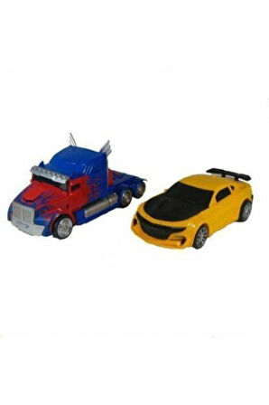 Eğitici Oyuncaklar Velibabaexpres Transformers Optimus Prime Bumblee Robota Dönüşen Arabalar 2 Li Kı