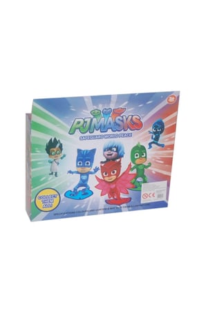 Eğitici Oyuncaklar ES3368 Pjmasks Pijimaskeliler Aksiyon Figür Oyuncak Seti Dörtlü Kız Erkek Çocuk O