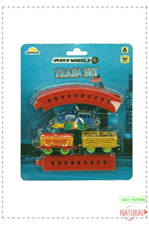 Kurmalı Raylı Mini Tren Seti 11 Parça  Oyuncak Egitici Oyuncak Kız Erkek Cocuk Oyuncak Egitici Mont