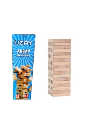 Eğitici Oyuncaklar Jenga Büyük Boy Ahşap Denge Oyunu 54 Parça Kız Erkek Çocuk Oyuncak