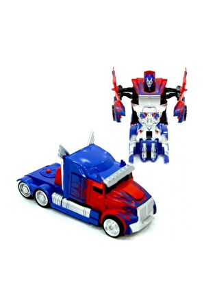 Eğitici Oyuncaklar Tek Tuşla Robota Dönüşen Optimus Prime Tır Robot Kız Erkek Çocuk Oyuncak