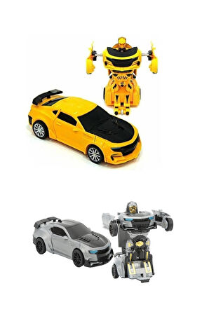 Eğitici Oyuncaklar Bumblebee Optimus Prime Şimşek Mcqueen Bugatti Cruz Ramirez Robota Dönüşen Çek B
